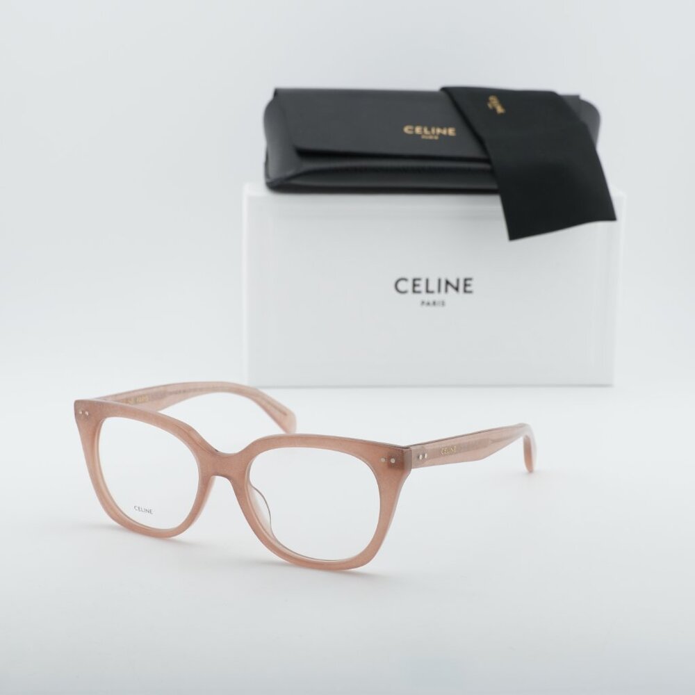 Celine CL50116I 074 Square Eyeglasses 52mm – Pink with Glitter